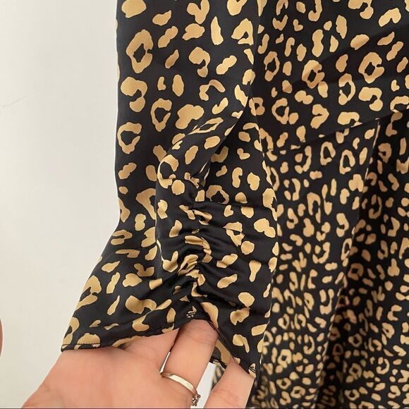 Rixo Lilly Leopard Print Silk Mini Dress - Picture 6 of 11